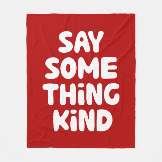 Zeg wat voor soort dingen fleece deken (Voorkant)