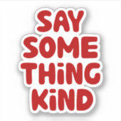 Zeg wat voor soort dingen sticker (Voorkant)