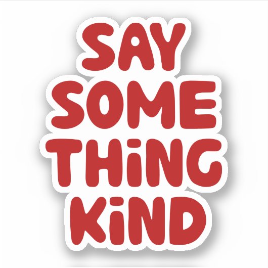 Zeg wat voor soort dingen sticker (Voorkant)