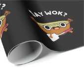 Zeg Wok Funny Chinese Wok Pun Dark BG Cadeaupapier (Rol Hoek)