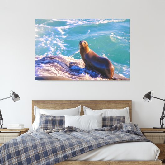 Zegel 1- Waar kijk je naar! Canvas Afdruk (Insitu (Slaapkamer))