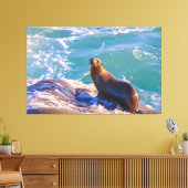 Zegel 1- Waar kijk je naar! Canvas Afdruk (Insitu (Woonkamer))