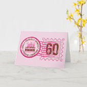 Zegel 60 van de verjaardag Kaart (Gele Bloem)