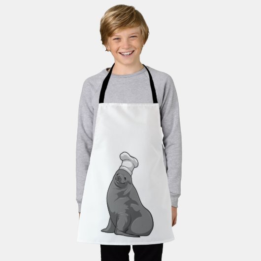 Zegel als Cook met Chef-pet Schort (Gedragen)