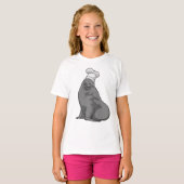 Zegel als Cook met Chef-pet T-shirt (Voorkant volledig)