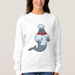 Zegel als Cook met Pan & Spatula Trui