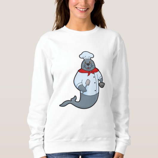 Zegel als Cook met Pan & Spatula Trui (Voorkant)