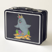 Zegel als koning met kroon (Achterkant)