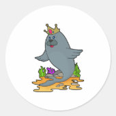 Zegel als koning met kroon (Voorkant)