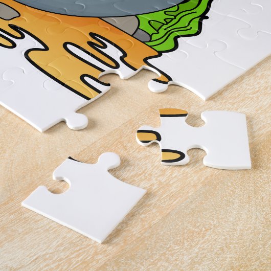 Zegel als koning met kroon legpuzzel (Zijkant)