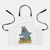 Zegel als koning met kroon schort (Voorkant)