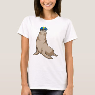 Zegel als politieagent t-shirt