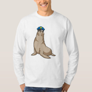 Zegel als politieagent t-shirt