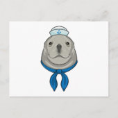 Zegel als Sailor met Sailor pet Briefkaart (Voorkant)