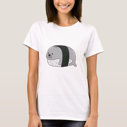 Zegel als Sushi T-shirt (Voorkant)