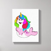 Zegel als Unicorn Canvas Afdruk (Voorkant)