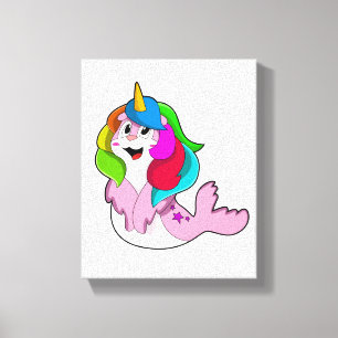 Zegel als Unicorn Canvas Afdruk
