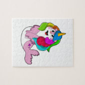 Zegel als Unicorn Legpuzzel (Horizontaal)