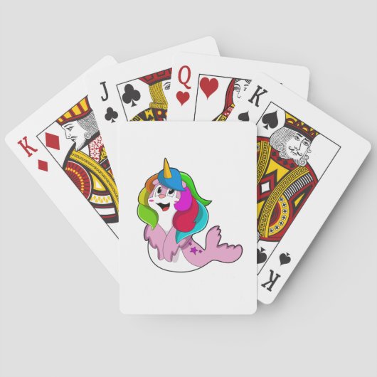 Zegel als Unicorn Pokerkaarten (Achterkant)