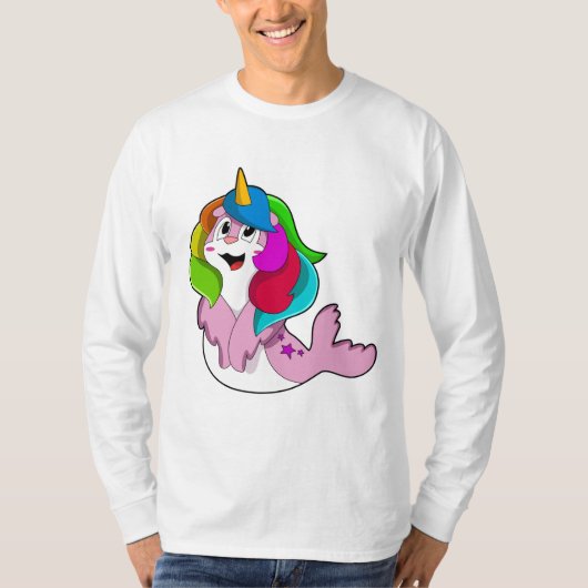 Zegel als Unicorn T-shirt (Voorkant)