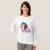 Zegel als Unicorn T-shirt (Voorkant volledig)