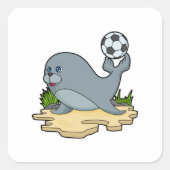 Zegel als Voetbalspeler met Voetbal (Voorkant)