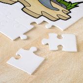 Zegel als Voetbalspeler met Voetbal Legpuzzel (Zijkant)