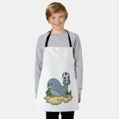 Zegel als Voetbalspeler met Voetbal Schort (Gedragen)