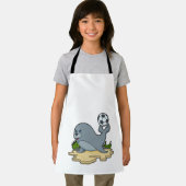 Zegel als Voetbalspeler met Voetbal Schort (Insitu)