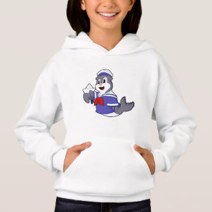 Zegel als zeeman met boot