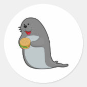 Zegel bij Eating met Burger (Voorkant)
