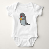 Zegel bij Eating met Burger Romper (Voorkant)