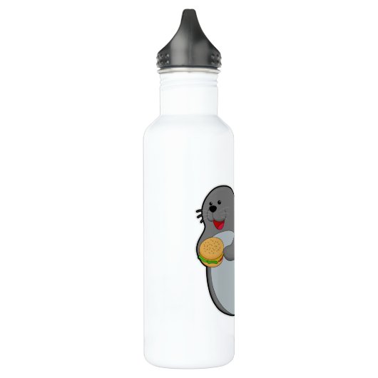 Zegel bij Eating met Burger Waterfles (Links)