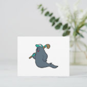 Zegel bij hockey met hockeystick briefkaart (Staand voorkant)