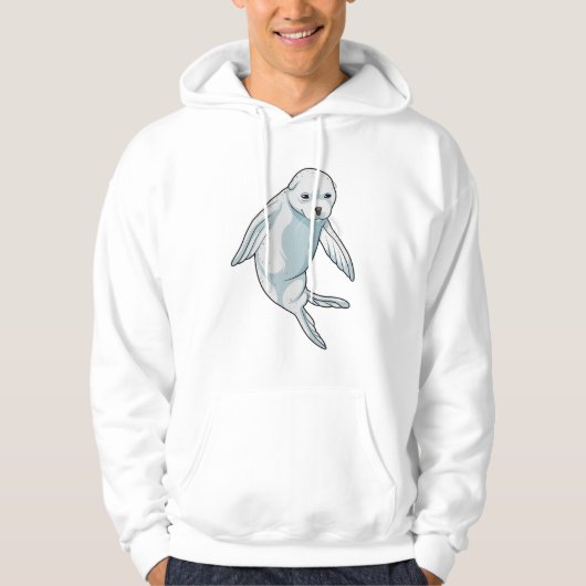 Zegel bij zwemmen hoodie (Voorkant)