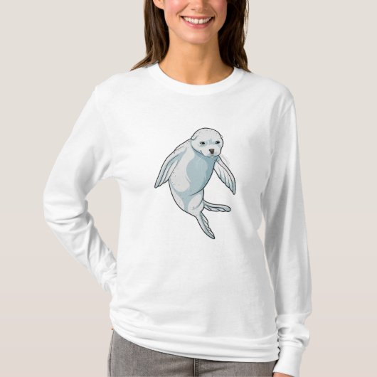 Zegel bij zwemmen t-shirt (Voorkant)