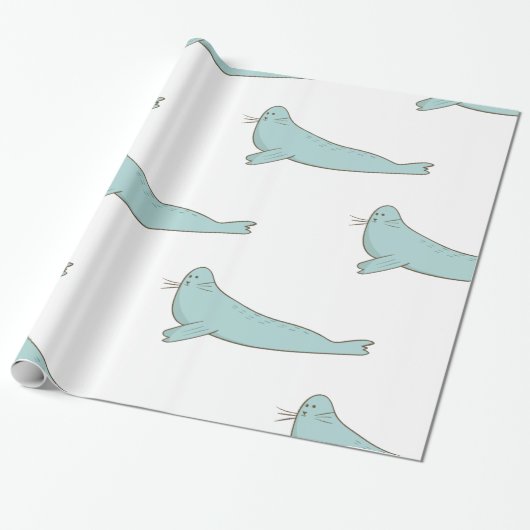zegel cadeaupapier (Uitgerold)