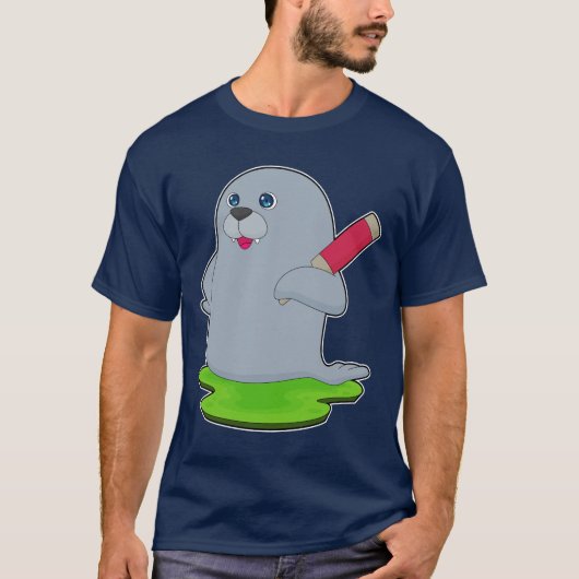 Zegel Cricket Cricketbat T-shirt (Voorkant)