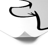 Zegel die de saxofone afspeelt poster (Hoek)