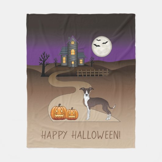 Zegel en witte ijzige en halloween gehakt huis fleece deken (Voorkant)