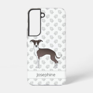 Zegel en witte Italiaanse Greyhound-hond met poten Samsung Galaxy Hoesje