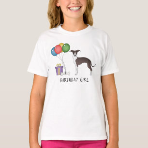 Zegel en Witte Italiaanse Windhond - Verjaardagsme T-shirt
