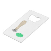 Zegel en zegel, voor persoonlijk gebruik creditkaart flessenopener (Voorkant Gekanteld)