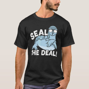 Zegel het zegel van de walvisvaarder Whisperer Mar T-shirt
