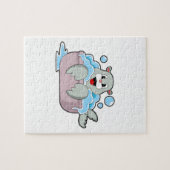 Zegel in Bathtub Legpuzzel (Horizontaal)