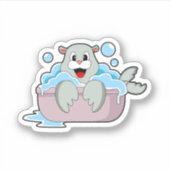 Zegel in Bathtub Sticker (Voorkant)
