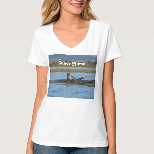 Zegel in Casco Bay Maine T-shirt (Voorkant)