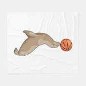 Zegel met basketbal fleece deken (Voorkant (Horizontaal))