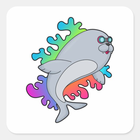 Zegel met bril (Voorkant)