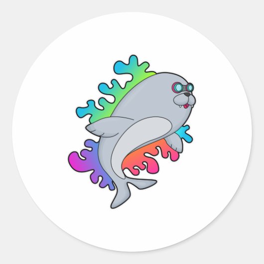 Zegel met bril (Voorkant)